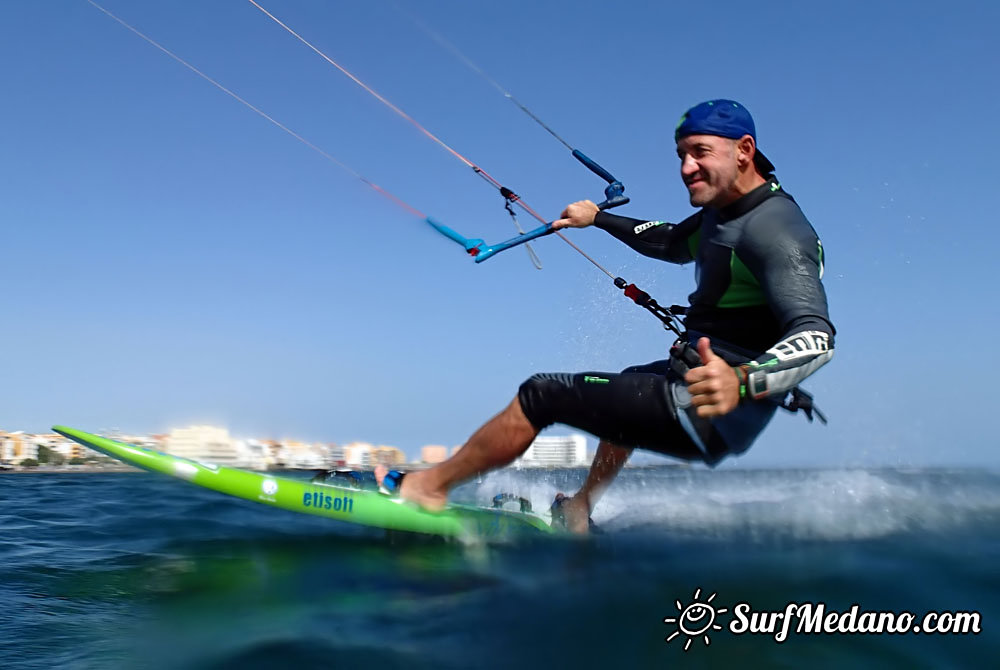 Slalom and kiterace jibe gybe with POINT-7 Andrea Cucchi, Jordy Vonk, Vincent Langer, Pascal Toselli, Christian Justesen, Kasper Juul Larsen, Blazej Blasco and Andrzej Japa Ozog in El Medano 14-02-2014  Tenerife