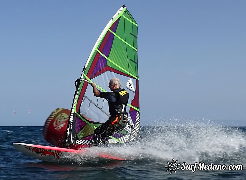 Slalom and kiterace jibe gybe with POINT-7 Andrea Cucchi, Jordy Vonk, Vincent Langer, Pascal Toselli, Christian Justesen, Kasper Juul Larsen, Blazej Blasco and Andrzej Japa Ozog in El Medano 14-02-2014  Tenerife