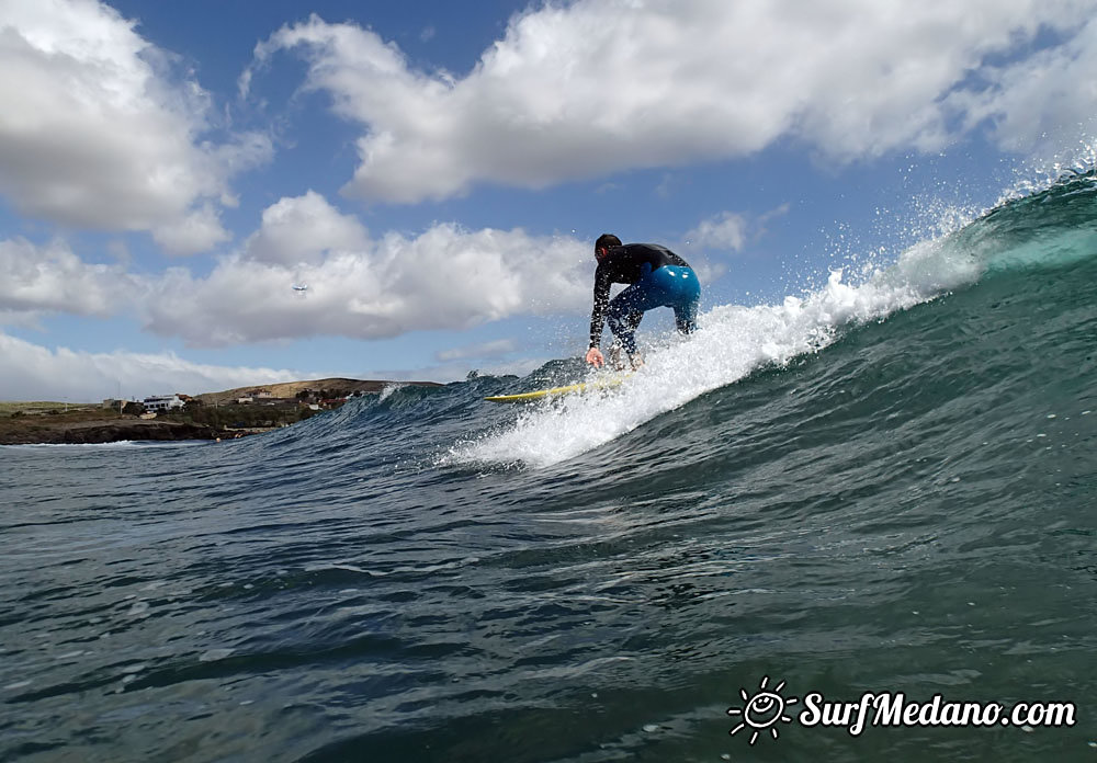 Surfing at Playa Cabezo in El Medano Tenerife 16-02-2014 Tenerife