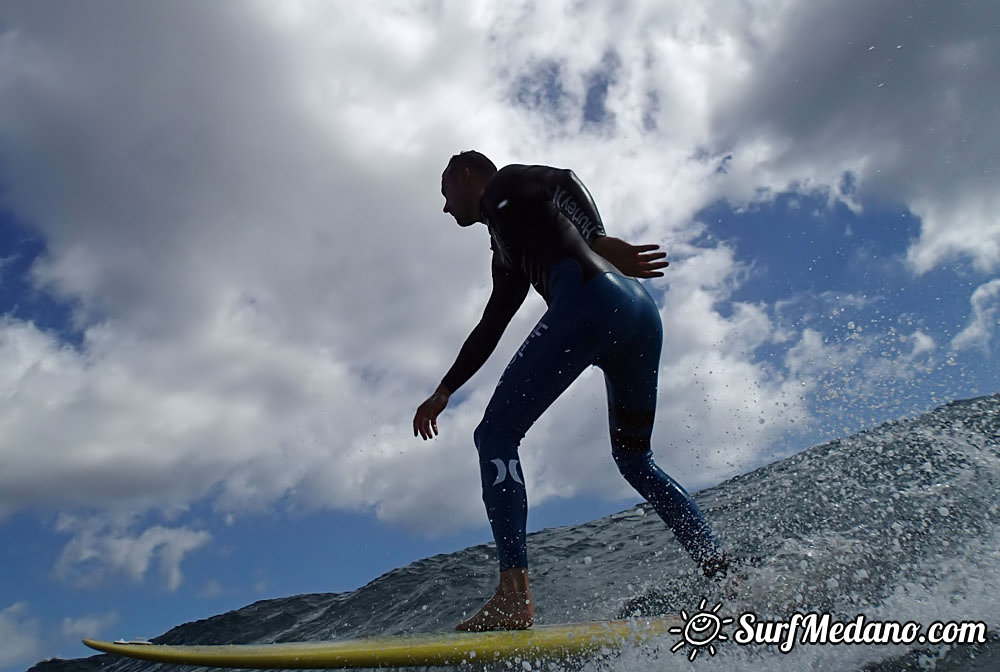 Surfing at Playa Cabezo in El Medano Tenerife 16-02-2014 Tenerife