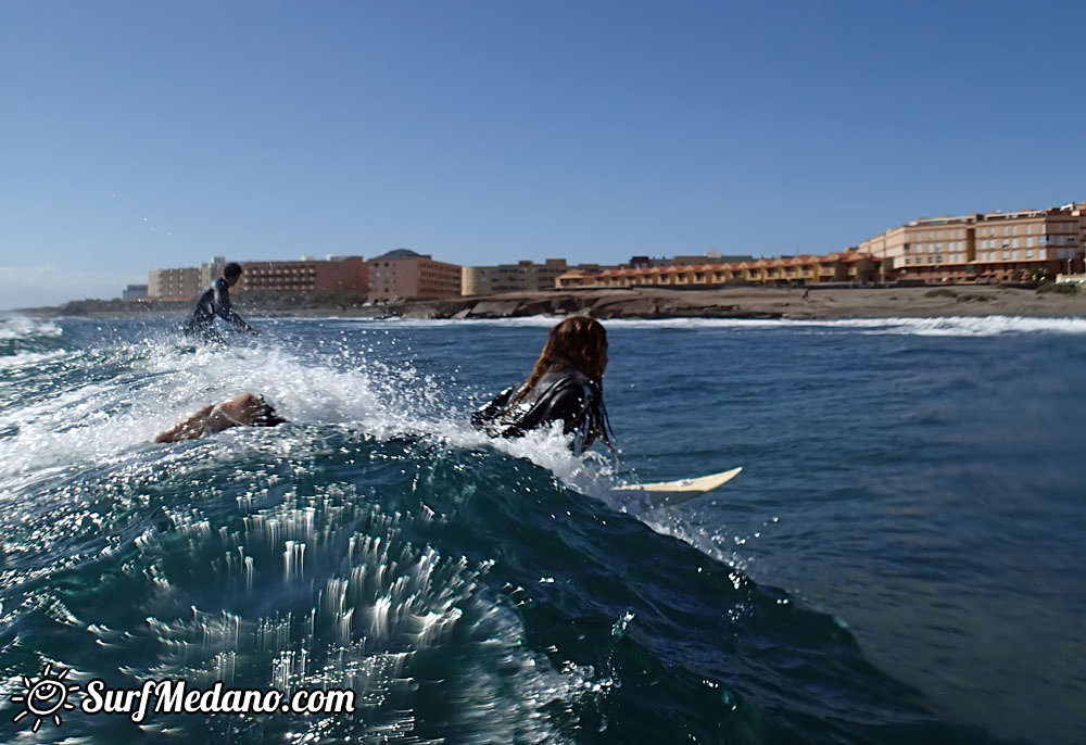 SUP and Surfing at Playa Cabezo in El Medano Tenerife 17-02-2014 Tenerife