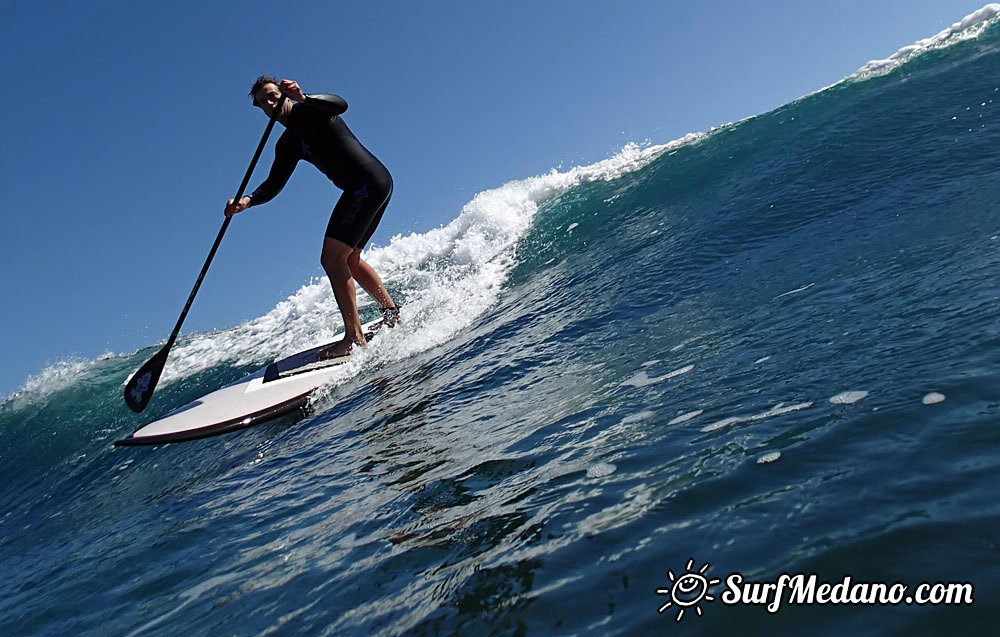 SUP and Surfing at Playa Cabezo in El Medano Tenerife 17-02-2014 Tenerife