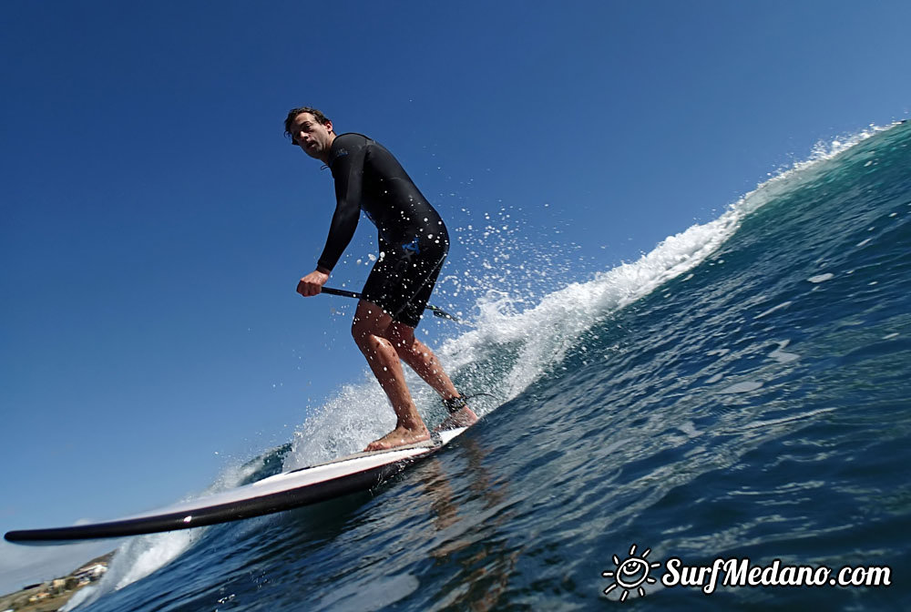 SUP and Surfing at Playa Cabezo in El Medano Tenerife 17-02-2014 Tenerife