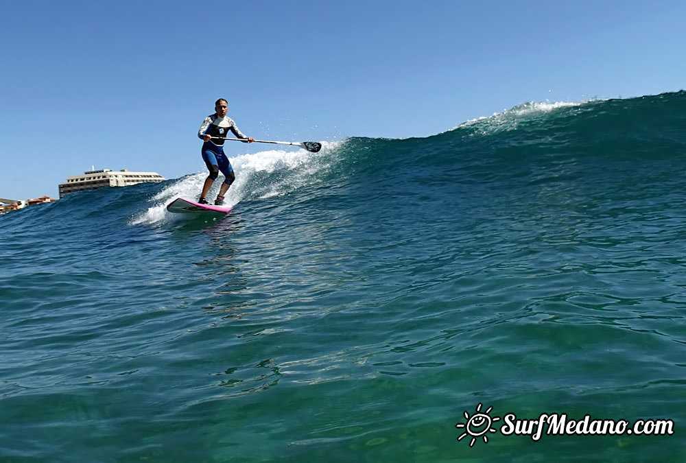 SUP and Surfing at Playa Cabezo in El Medano Tenerife 17-02-2014 Tenerife