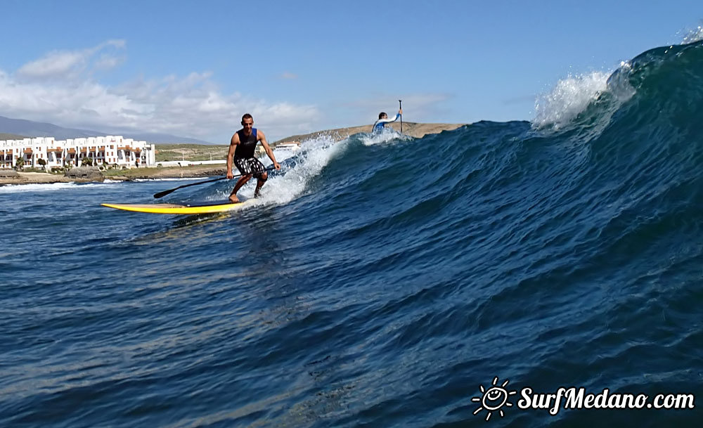 SUP and Surfing at Playa Cabezo in El Medano Tenerife 17-02-2014 Tenerife