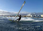 Wave riding at Harbour Wall aka Muelle in El Medano Tenerife