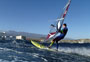 Wave riding at Harbour Wall aka Muelle in El Medano Tenerife