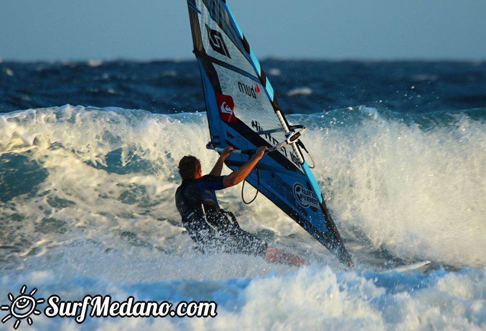 Polish'ing the Harbour Wall in El Medano Tenerife