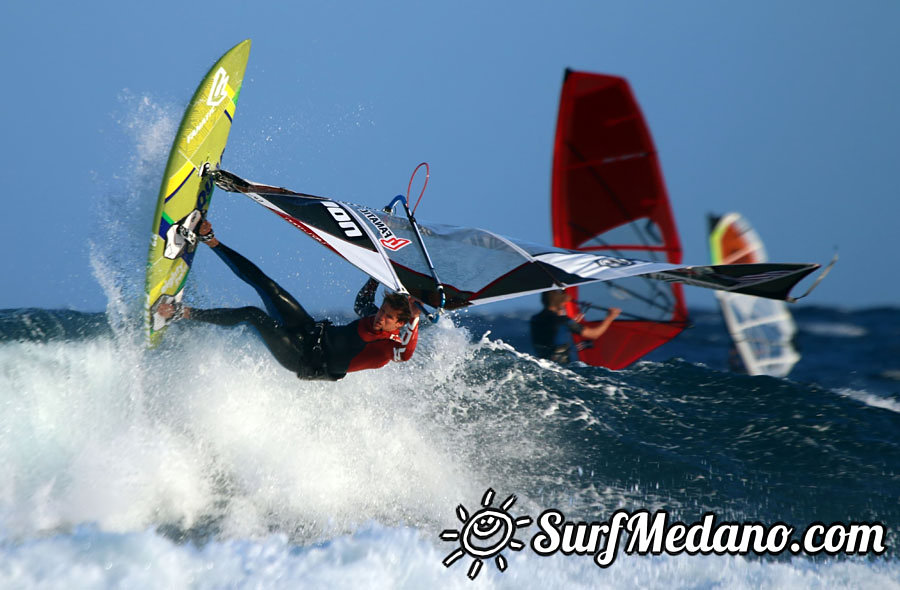 Windsurfing in El Medano 28-02-2014 with Maciek Rutkowski MR23, Colin Whippy Dixon,Andrea Cucchi, Matteo Iachino, Adam Lewis, Mark Hosegood and Andre Ludewig 