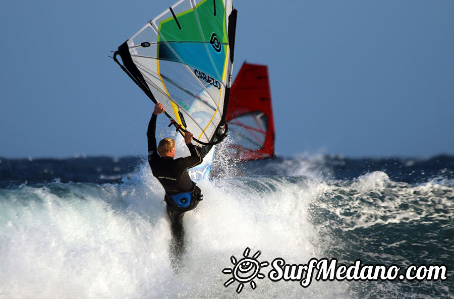 Windsurfing in El Medano 28-02-2014 with Maciek Rutkowski MR23, Colin Whippy Dixon,Andrea Cucchi, Matteo Iachino, Adam Lewis, Mark Hosegood and Andre Ludewig 