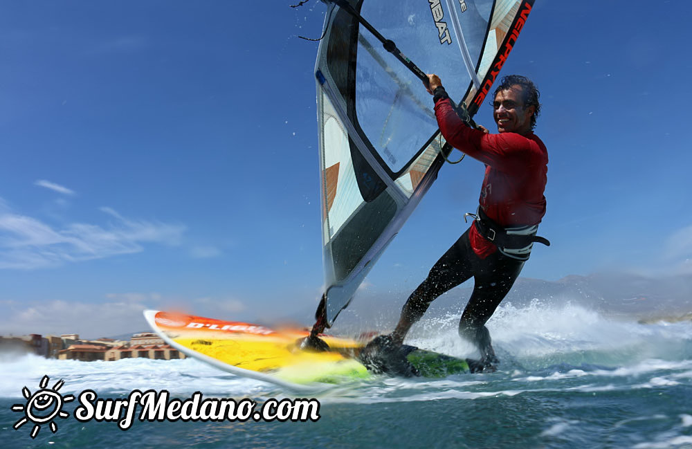 Windsurfing at El Cabezo in EL Medano tenerife 14-03-2014  Tenerife