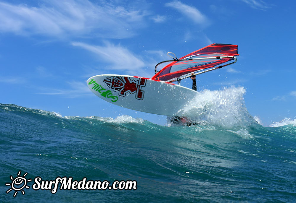 Windsurfing at El Cabezo in EL Medano tenerife 14-03-2014  Tenerife