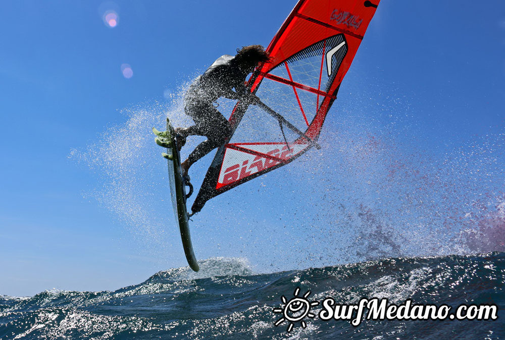 Windsurfing at El Cabezo in EL Medano tenerife 14-03-2014  Tenerife