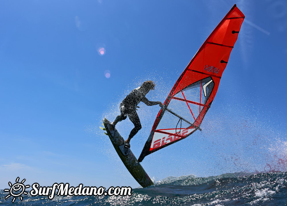 Windsurfing at El Cabezo in EL Medano tenerife 14-03-2014  Tenerife