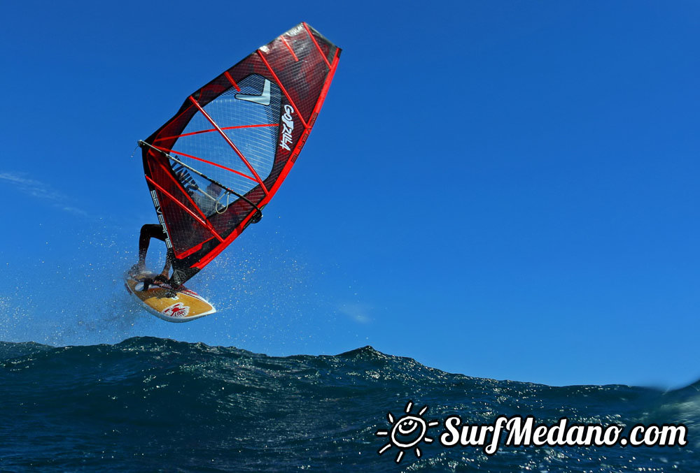 Windsurfing at El Cabezo in EL Medano tenerife 14-03-2014  Tenerife