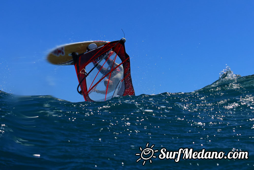 Windsurfing at El Cabezo in EL Medano tenerife 14-03-2014  Tenerife