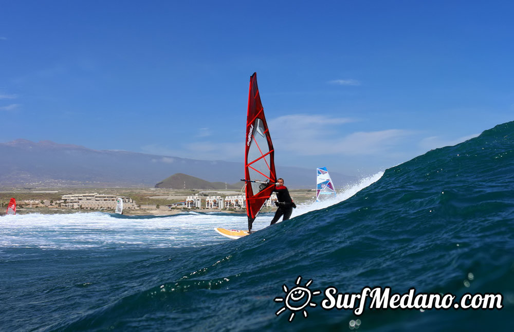 Windsurfing at El Cabezo in EL Medano tenerife 14-03-2014  Tenerife