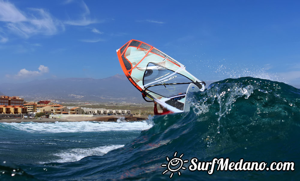 Windsurfing at El Cabezo in EL Medano tenerife 14-03-2014  Tenerife