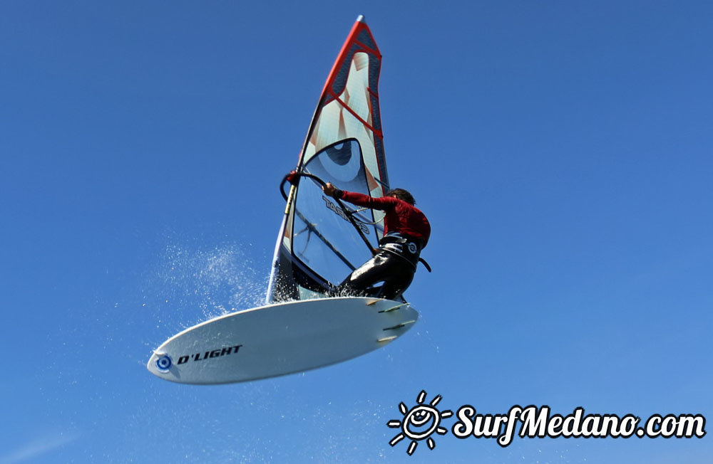 Windsurfing at El Cabezo in EL Medano tenerife 14-03-2014  Tenerife