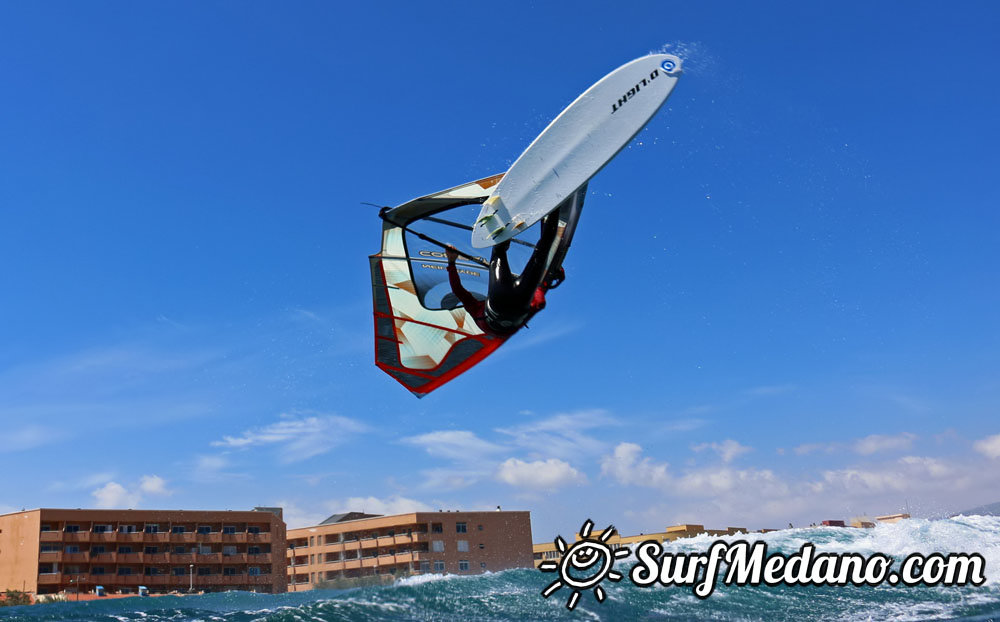 Windsurfing at El Cabezo in EL Medano tenerife 14-03-2014  Tenerife