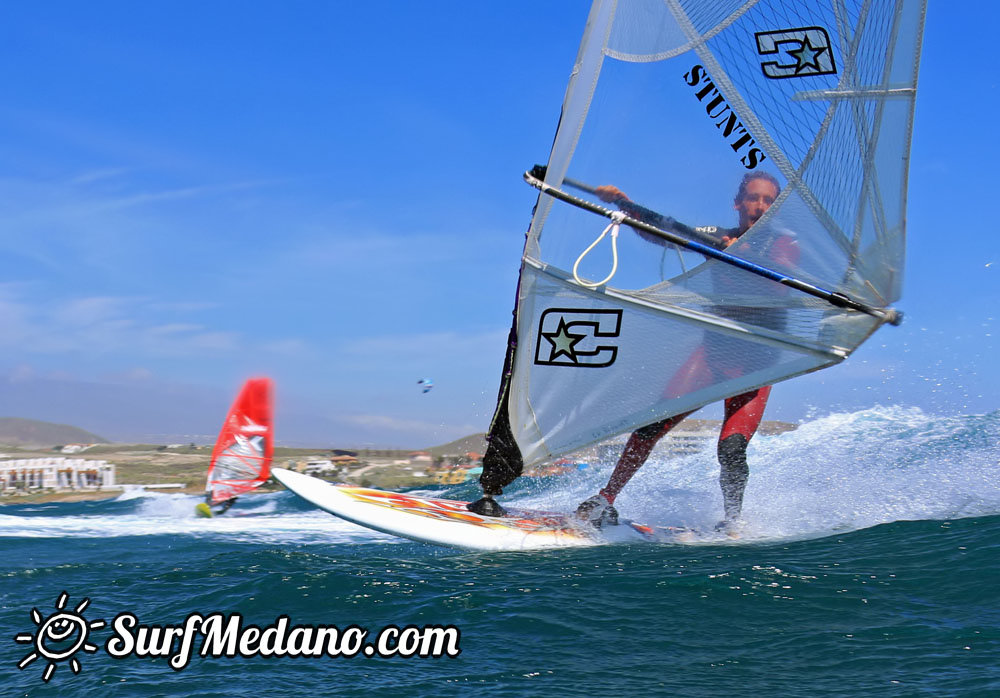 Windsurfing at El Cabezo in EL Medano tenerife 14-03-2014  Tenerife