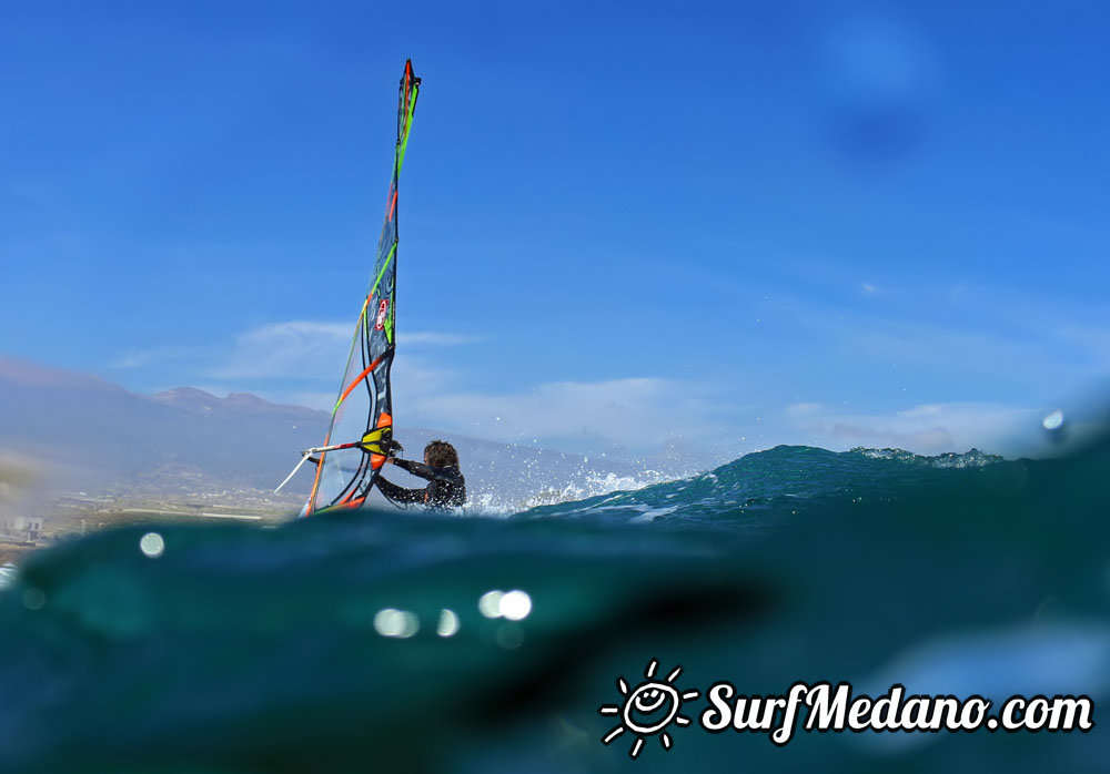 Windsurfing at El Cabezo in EL Medano tenerife 14-03-2014  Tenerife