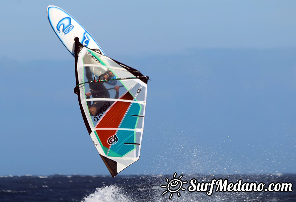 Windsurfing at El Cabezo in El Medano Tenerife 22-03-2014  Tenerife