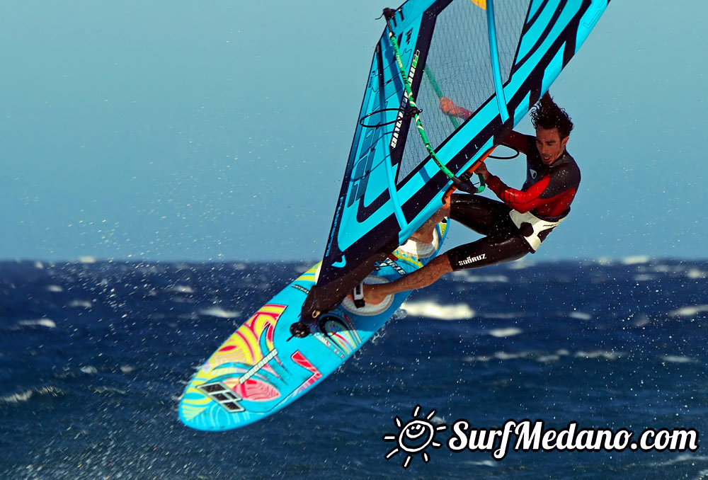 Windsurfing at El Cabezo in El Medano Tenerife 22-03-2014  Tenerife