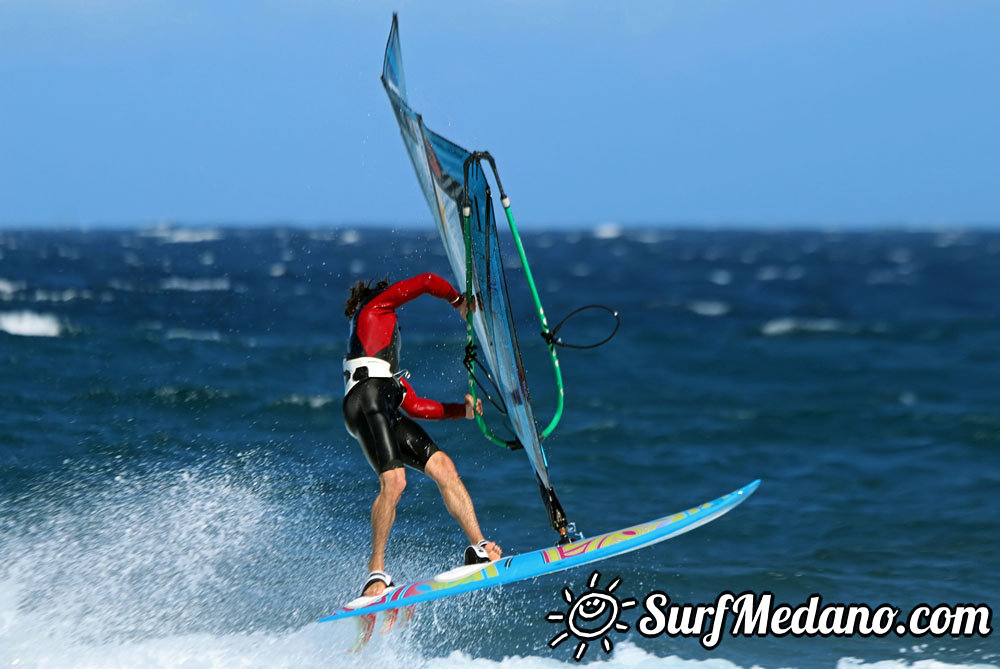 Windsurfing at El Cabezo in El Medano Tenerife 22-03-2014  Tenerife