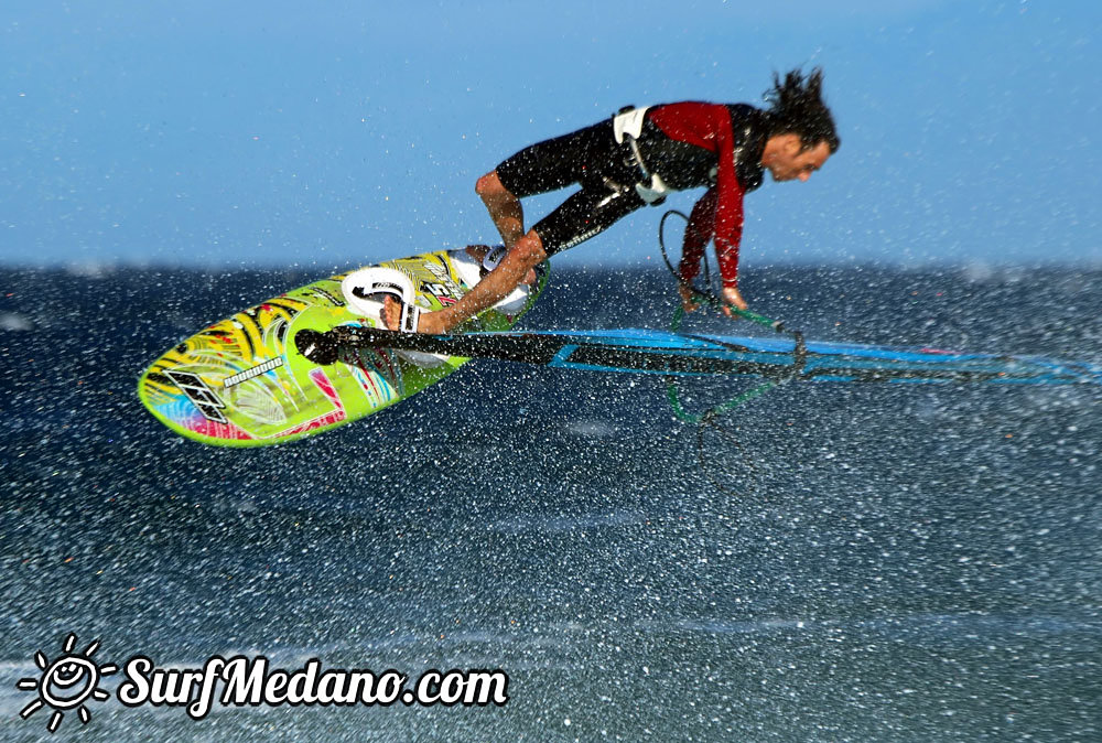 Windsurfing at El Cabezo in El Medano Tenerife 22-03-2014  Tenerife