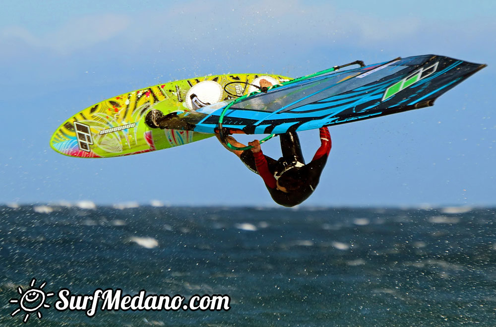 Windsurfing at El Cabezo in El Medano Tenerife 22-03-2014  Tenerife