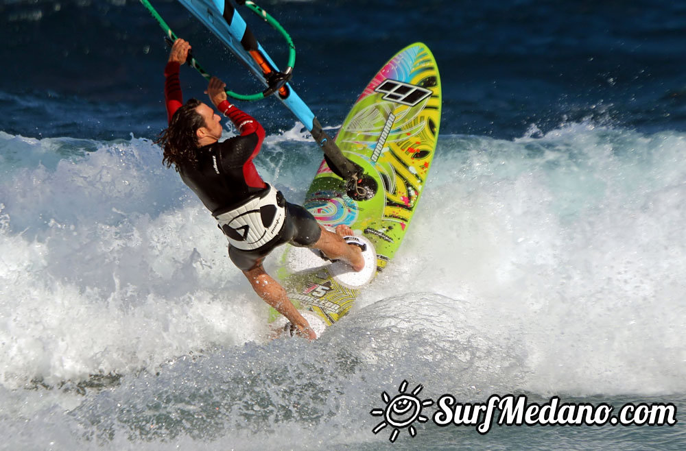 Windsurfing at El Cabezo in El Medano Tenerife 22-03-2014  Tenerife