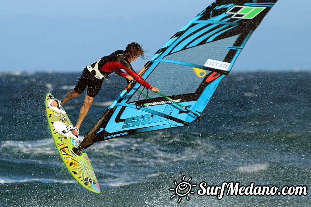 Windsurfing at El Cabezo in El Medano Tenerife 22-03-2014  Tenerife