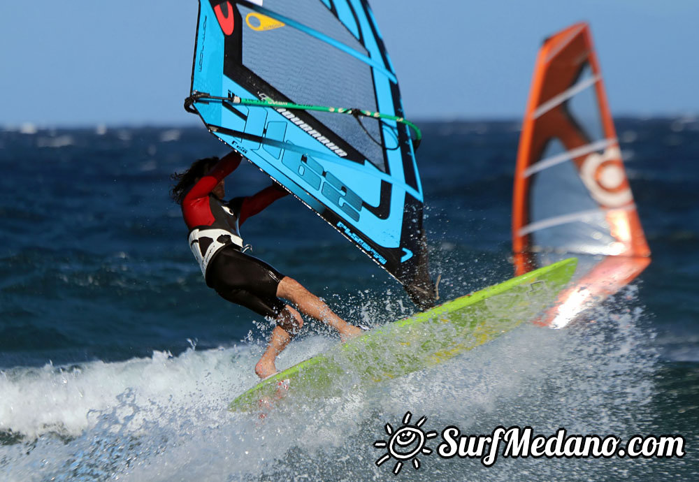 Windsurfing at El Cabezo in El Medano Tenerife 22-03-2014  Tenerife