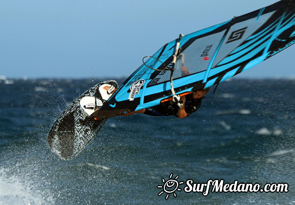 Windsurfing at El Cabezo in El Medano Tenerife 22-03-2014  Tenerife