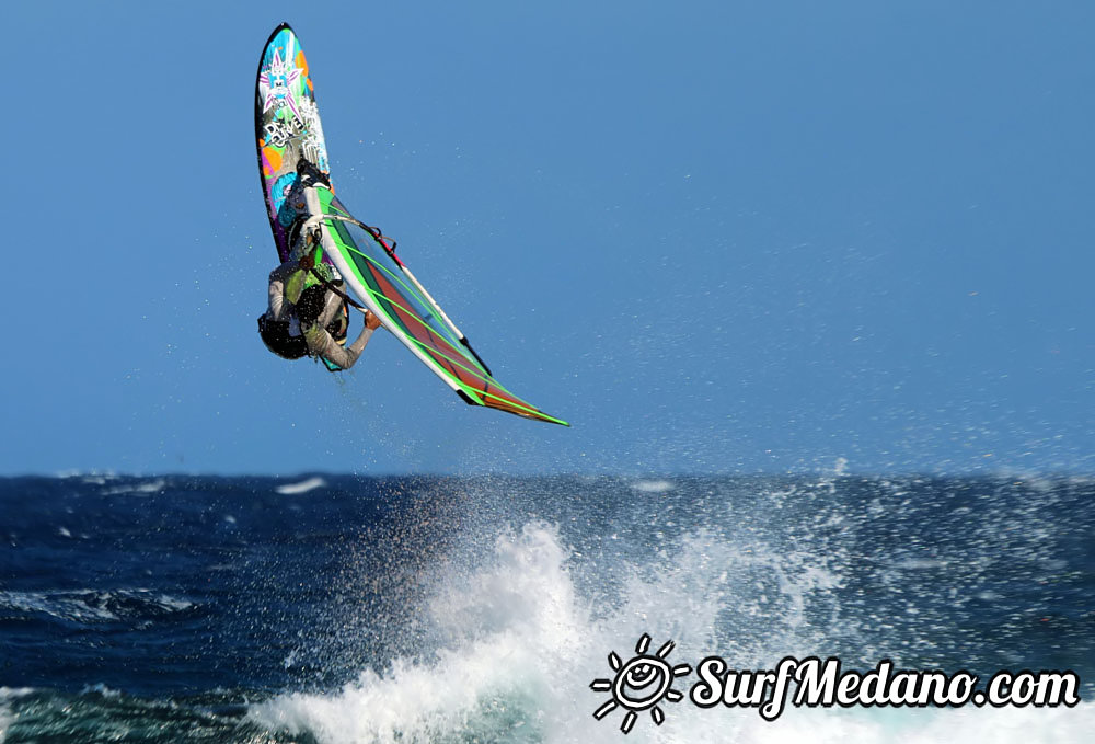 Windsurfing at El Cabezo in El Medano Tenerife 23-03-2014 with Alex Mussolini and friends  Tenerife