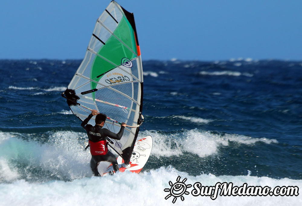 Windsurfing at El Cabezo in El Medano Tenerife 23-03-2014 with Alex Mussolini and friends  Tenerife