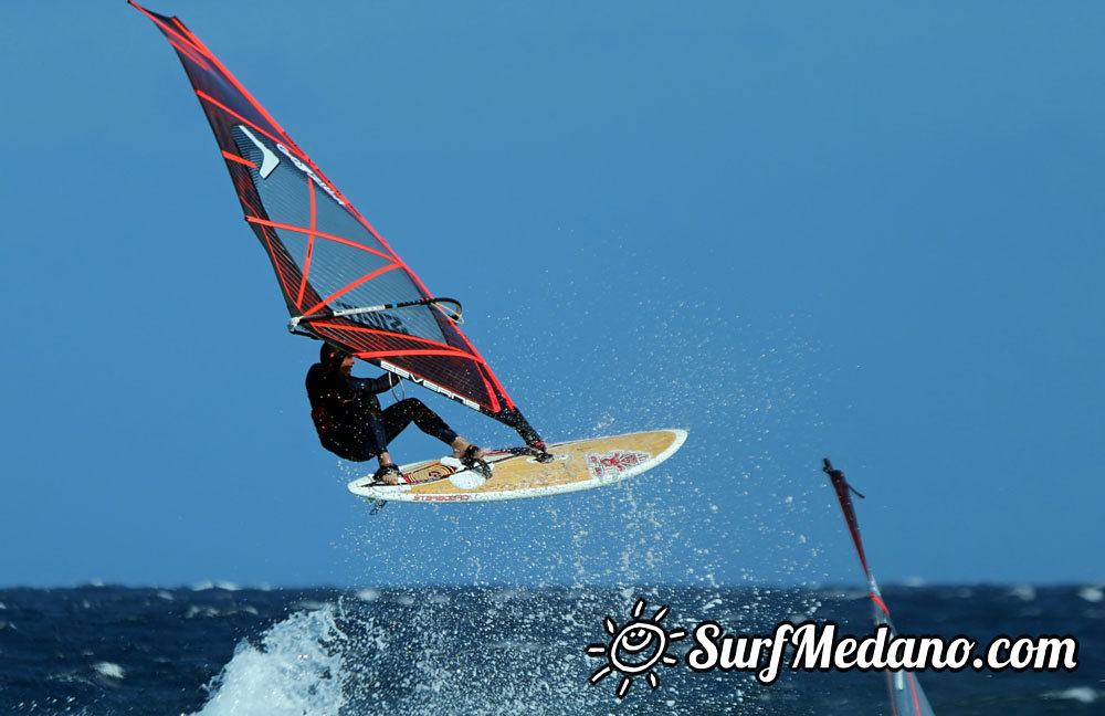 Windsurfing at El Cabezo in El Medano Tenerife 23-03-2014 with Alex Mussolini and friends  Tenerife