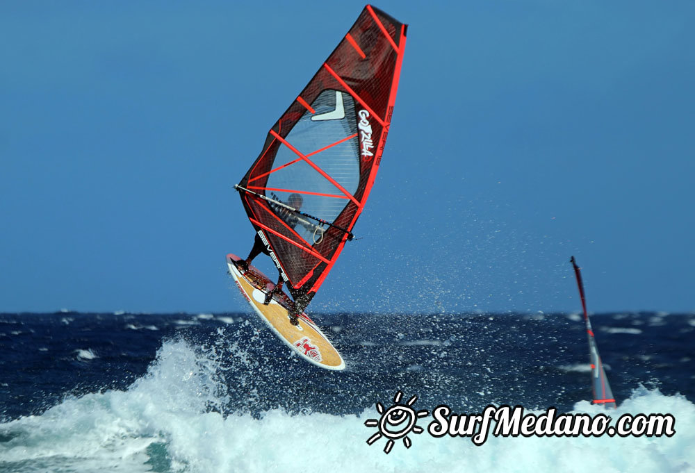 Windsurfing at El Cabezo in El Medano Tenerife 23-03-2014 with Alex Mussolini and friends  Tenerife