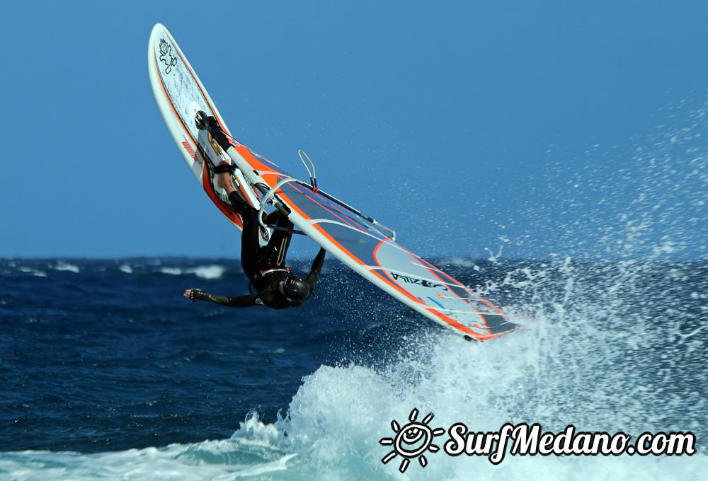 Windsurfing at El Cabezo in El Medano Tenerife 23-03-2014 with Alex Mussolini and friends  Tenerife