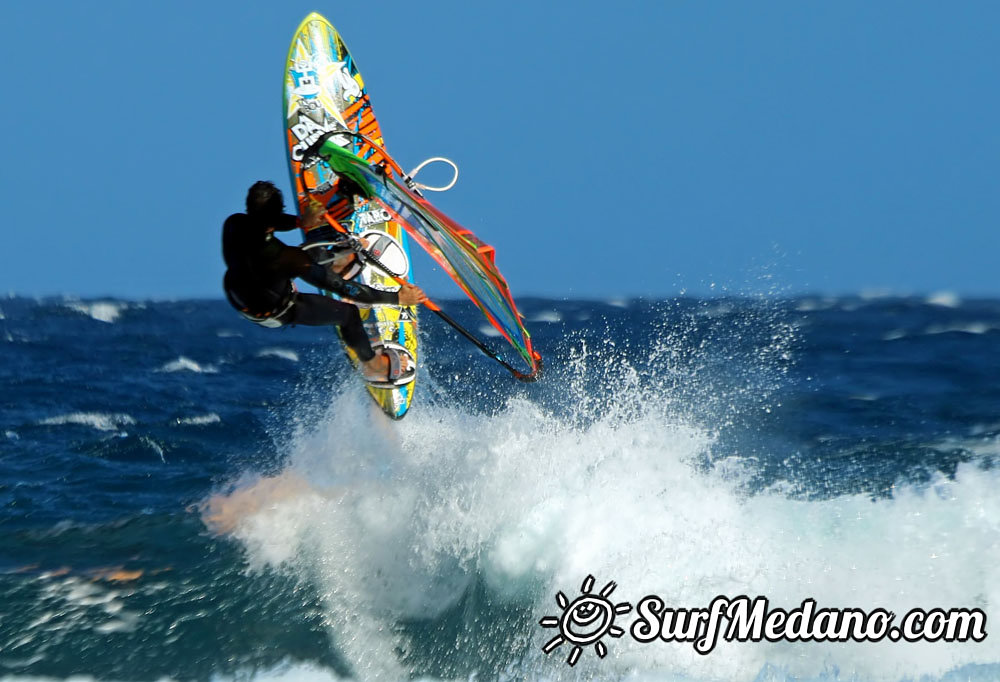 Windsurfing at El Cabezo in El Medano Tenerife 23-03-2014 with Alex Mussolini and friends  Tenerife