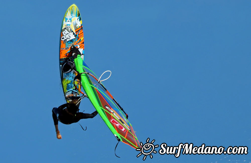 Windsurfing at El Cabezo in El Medano Tenerife 23-03-2014 with Alex Mussolini and friends  Tenerife