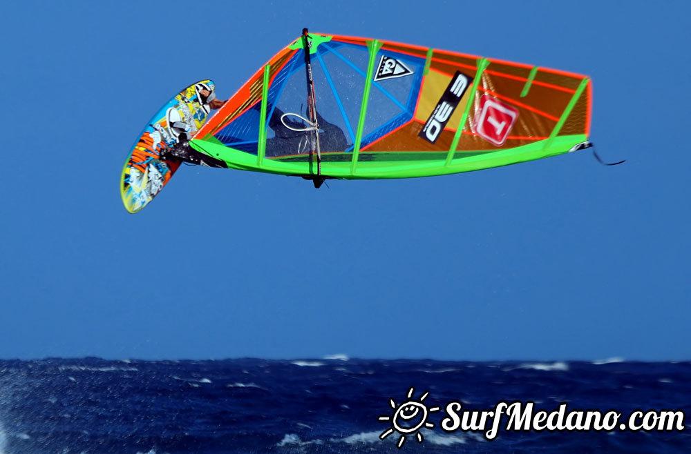 Windsurfing at El Cabezo in El Medano Tenerife 23-03-2014 with Alex Mussolini and friends  Tenerife