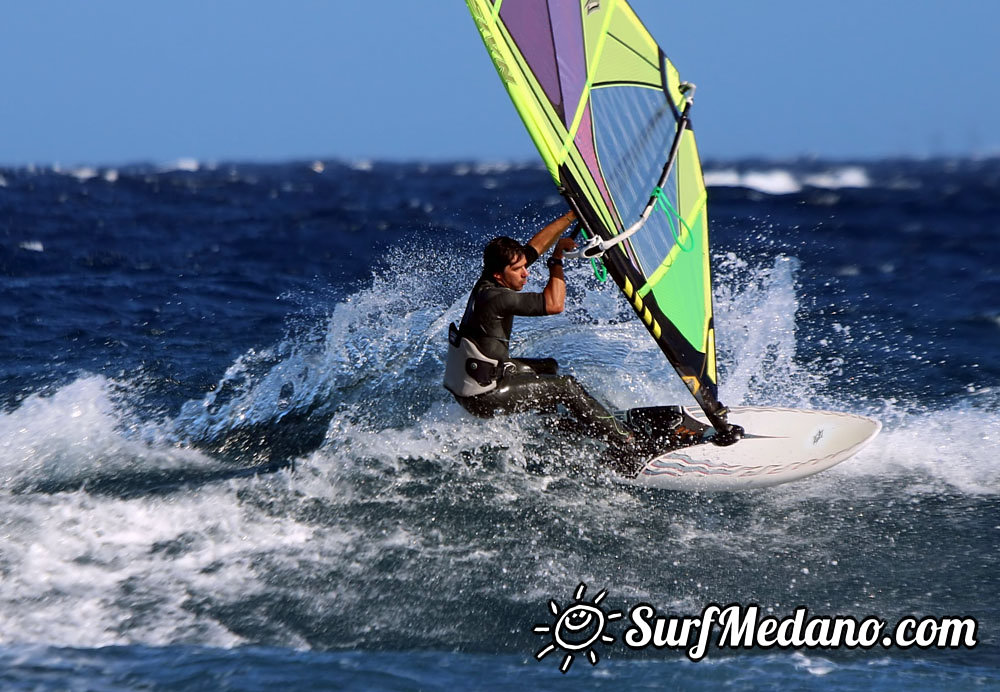 Windsurfing at El Cabezo in El Medano Tenerife 23-03-2014 with Alex Mussolini and friends  Tenerife