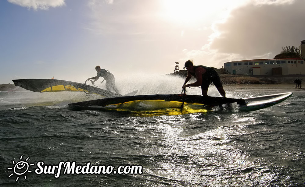 Evening Fun at Playa Sur in El Medano Tenerife 01-04-2014 