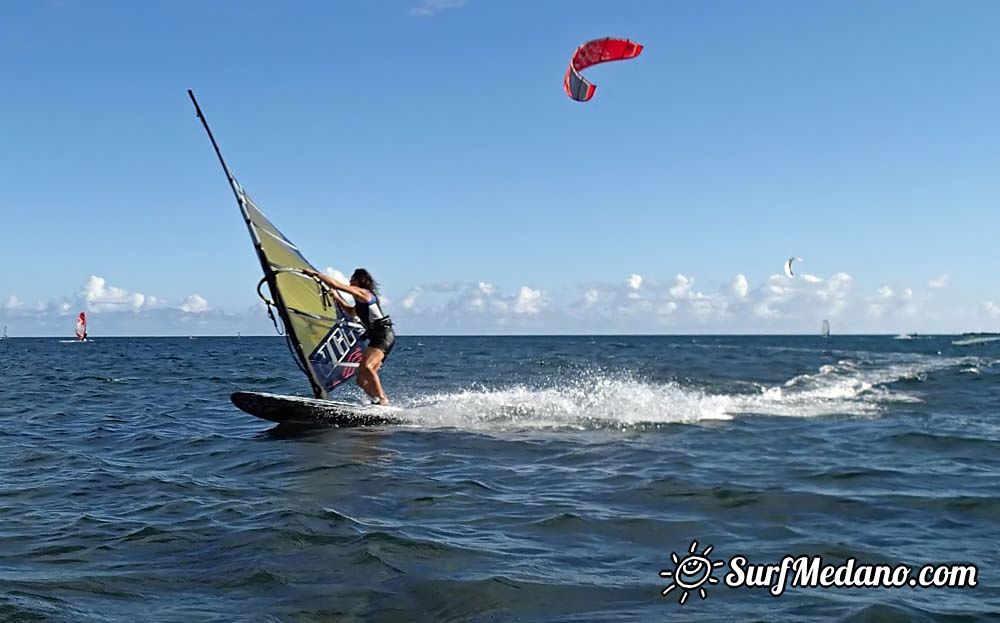 WSW wind at Playa Sur in El Medano Tenerife