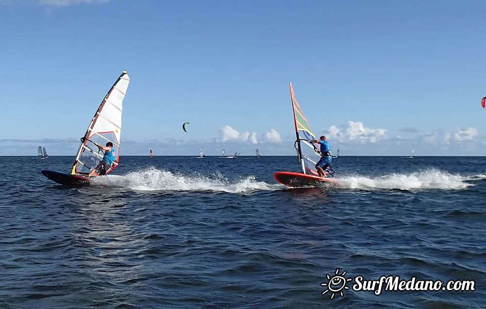 WSW wind at Playa Sur in El Medano Tenerife