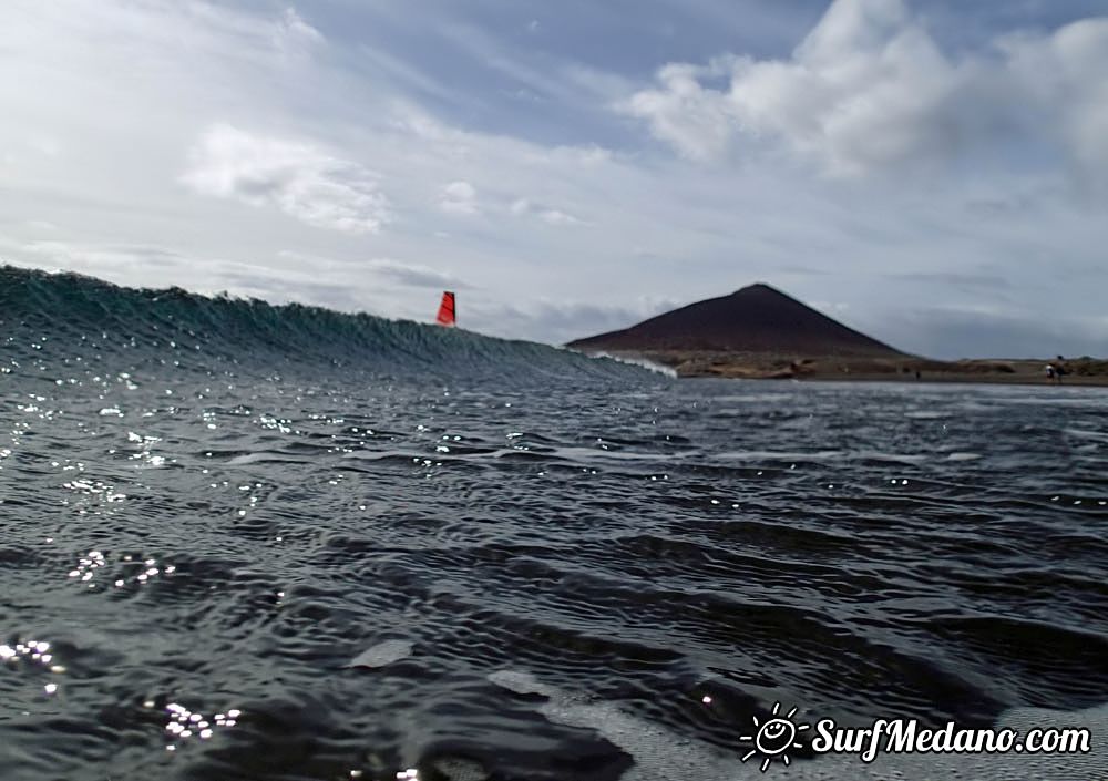 West wind at Playa Sur in El Medano Tenerife