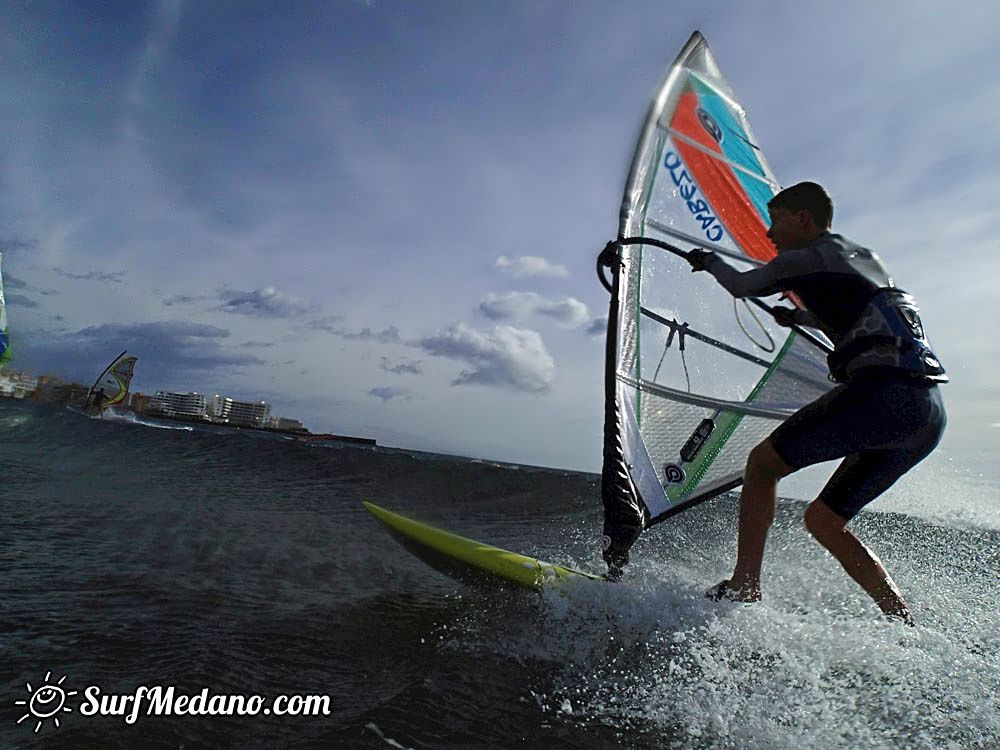 West wind at Playa Sur in El Medano Tenerife