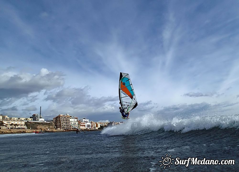 West wind at Playa Sur in El Medano Tenerife